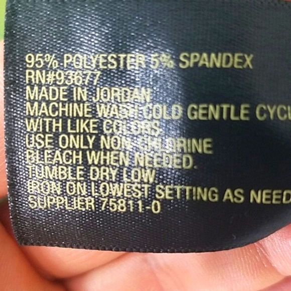 Tank top cowl neck stretch gathered sides blue yellow black abstract print EUC - Picture 9 of 9